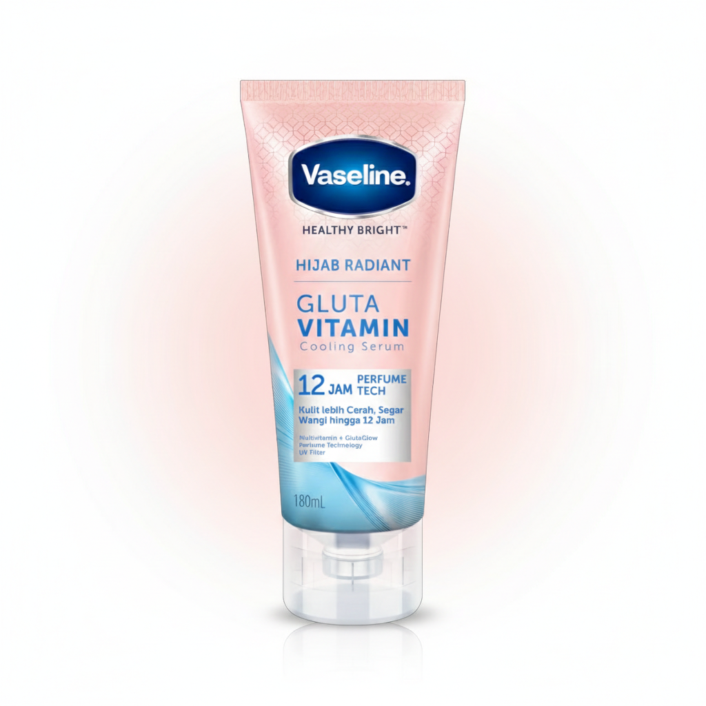 Vaseline Bright Hijab Radiant Gluta Vitamin Cooling Serum 180 ml Glo Arabia