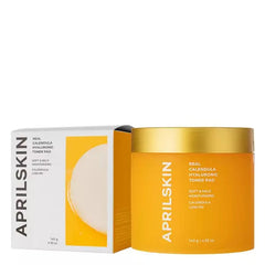 APRILSKIN Real Calendula Hyaluronic Toner Pads 60 pcs - Hydrating & Exfoliating Facial Pads