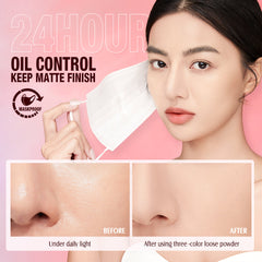 O.TWO.O Face Setting Powder 3 Color Fine Powder Oil Control Makeup Loose Powder - 9g O.TWO.O