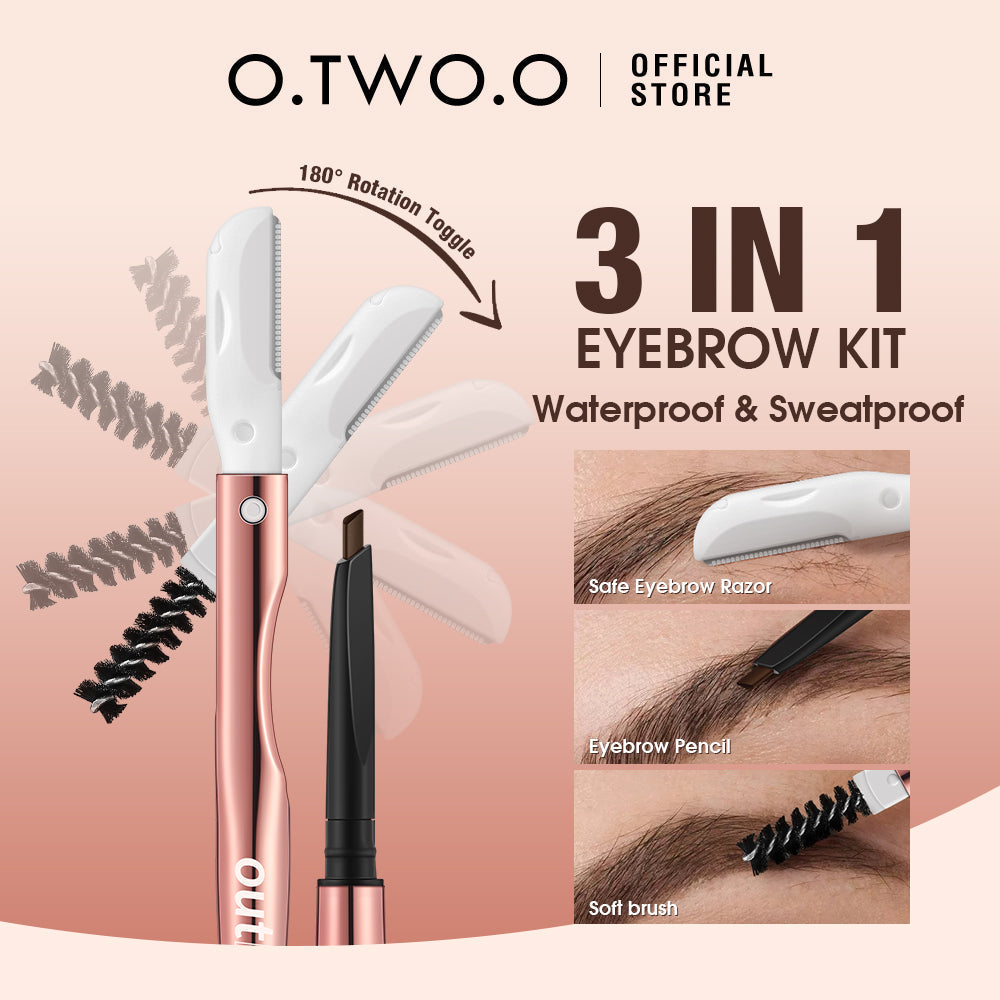 O.TWO.O 3 IN 1 Eyebrow Pen with Eyebrow scraper, brush, eyebrow pencil - 12g O.TWO.O
