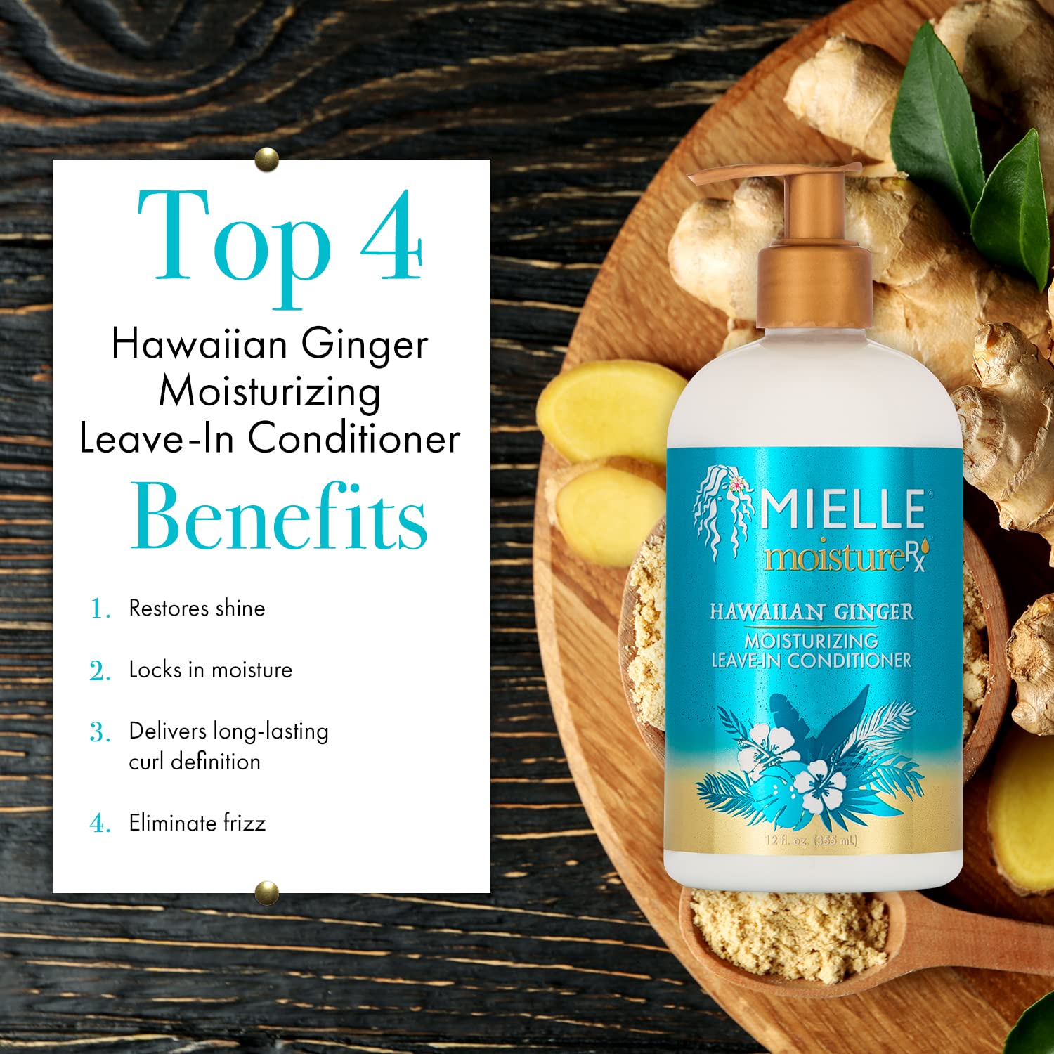 Mielle Hawaiian Ginger Moisturizing Leave-in Conditioner - 355ml MIELLE