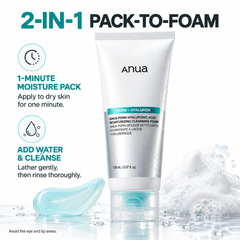 Anua PDRN Hyaluronic Acid Moisturizing Cleansing Foam - 150 ml Anua