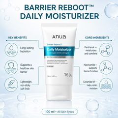 ANUA Barrier Reboot Daily Moisturizer 100ml - Korean Daily Face Moisturizer for Healthy Skin Barrier