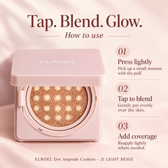 ELROEL Dot Ampoule Cushion 21 Light Beige 15 g
