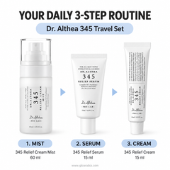 Dr. Althea 345 Travel Set with Relief Cream Mist, Serum & Cream - 3 pieces