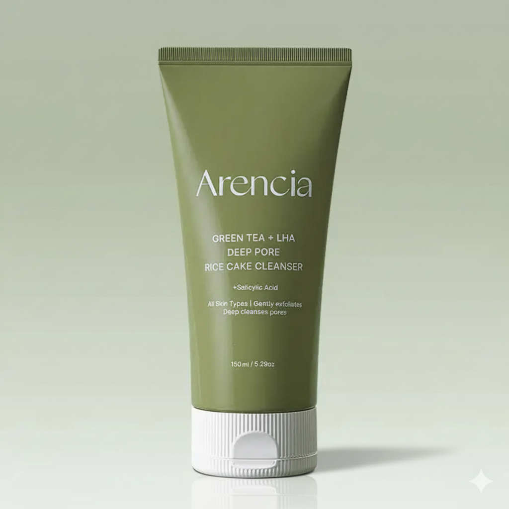 Arencia Green Tea LHA Deep Pore Rice Cake Cleanser – 150g Arencia