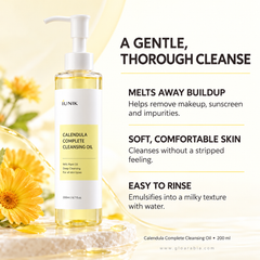 iUNIK Calendula Complete Cleansing Oil for Makeup & Sunscreen Removal - 200 ml