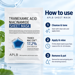 APLB Tranexamic Acid Niacinamide Sheet Mask 25 ml - 1 Sheet