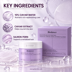 Biodance Caviar PDRN Dual Gel Toner Pads 60 Pads 160g