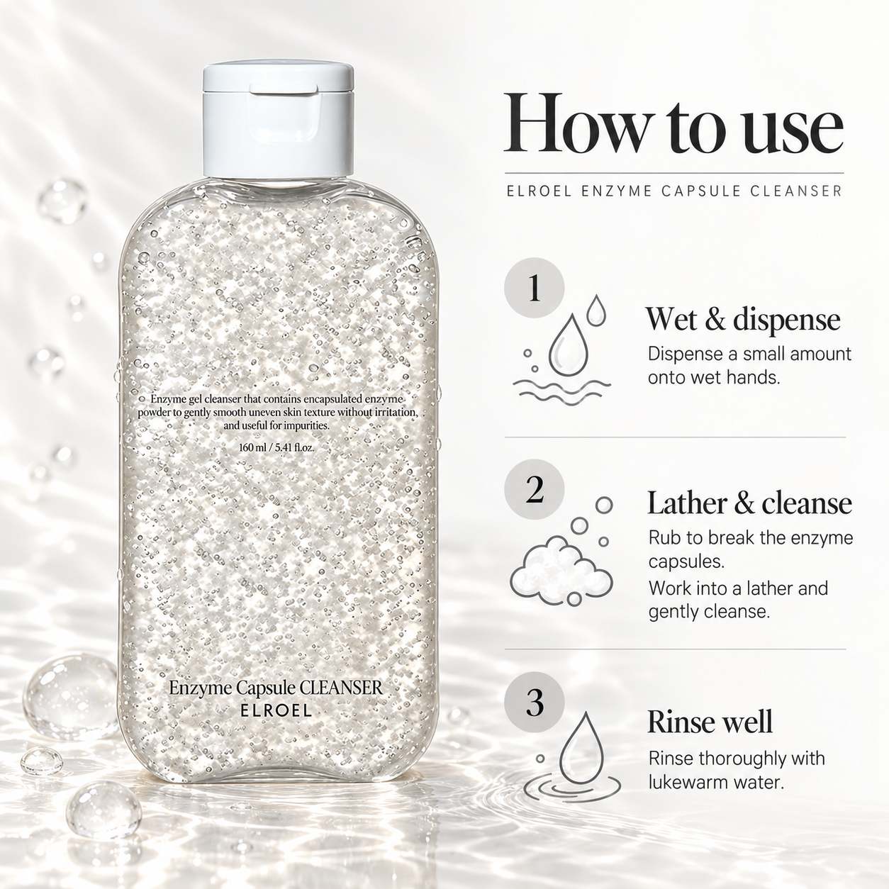 ELROEL Enzyme Capsule Cleanser 160 ml ELROEL