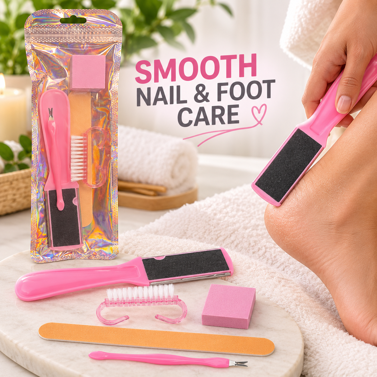 Foot Grinding & Exfoliating Kit 6 Pieces Generic