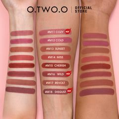 O.TWO.O Matte Finish Waterproof Long Wear Silky Lipstick
