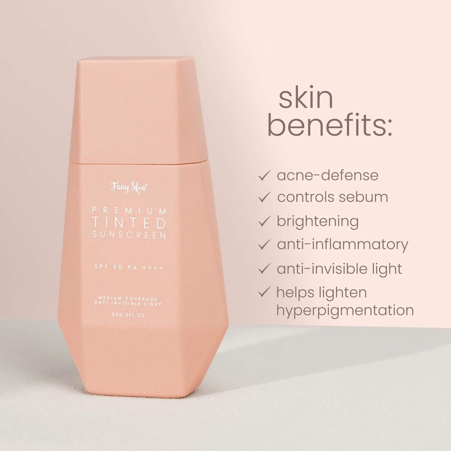 Fairy Skin Premium Tinted Sunscreen SPF 50 PA++++ 50GM Fairy Skin
