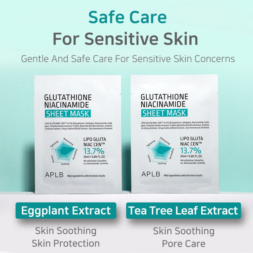 APLB Glutathione Niacinamide Sheet Mask – 10EA APLB