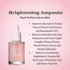 Anua Peach 70% Niacinamide Serum - 30ml Niacinamide