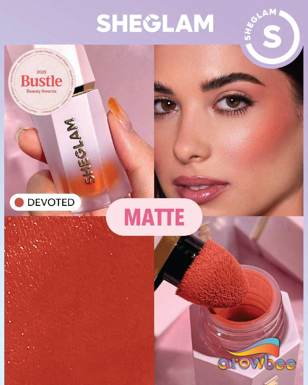 SHEGLAM Color Bloom Liquid Blush Matte Matte Devoted Sheglam