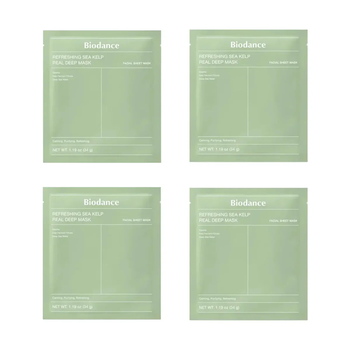Biodance Refreshing Sea Kelp Real Deep Mask - 34g (4 pcs - Box) Biodance
