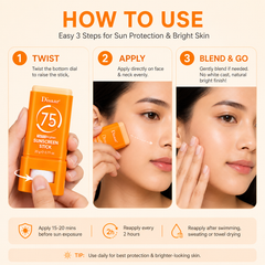 Disaar Tinted Brighten Sunscreen Stick 20g – SPF 50+ Sun Protection DISAAR