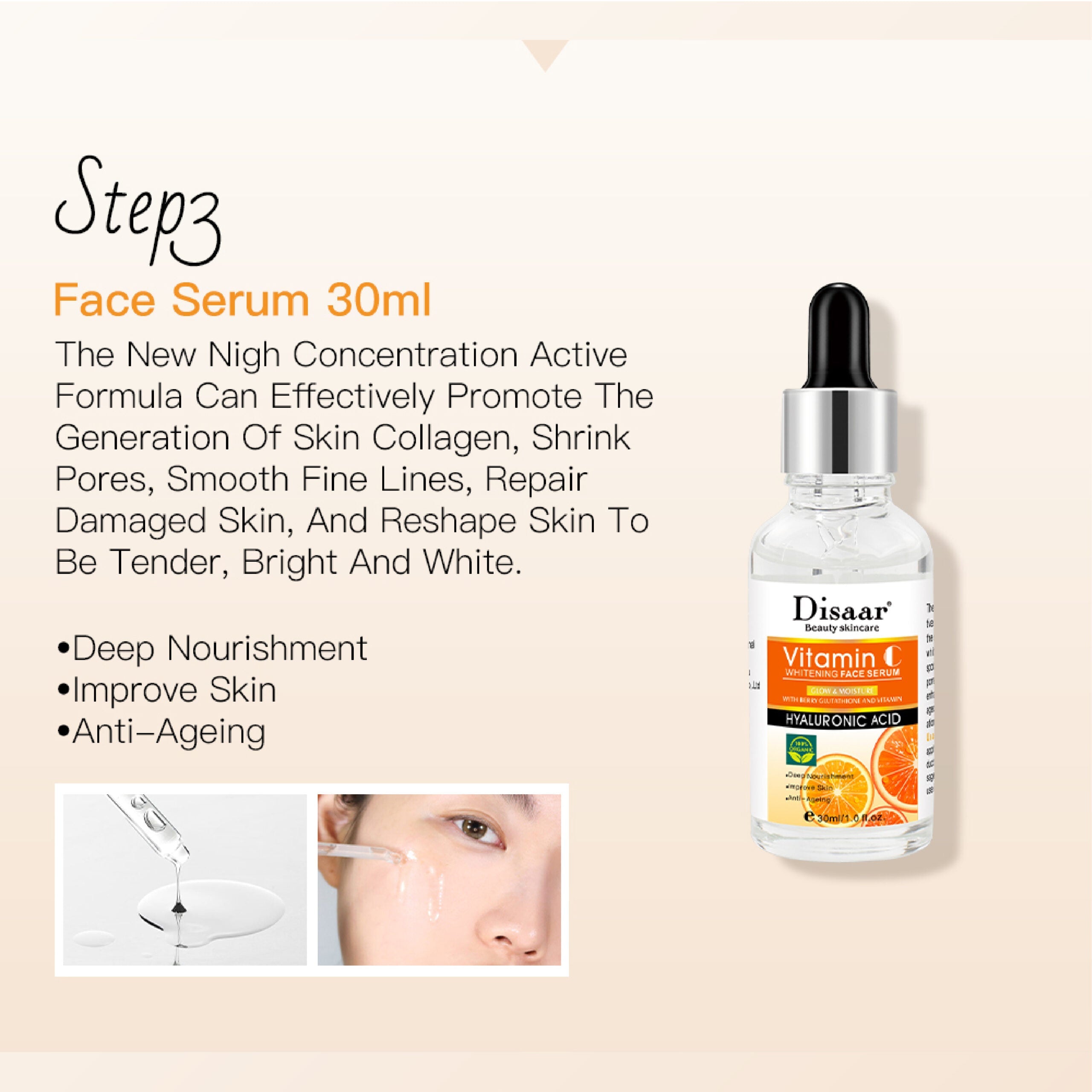Disaar Vitamin C Facial Skin Care Series 5Pcs Set Disaar