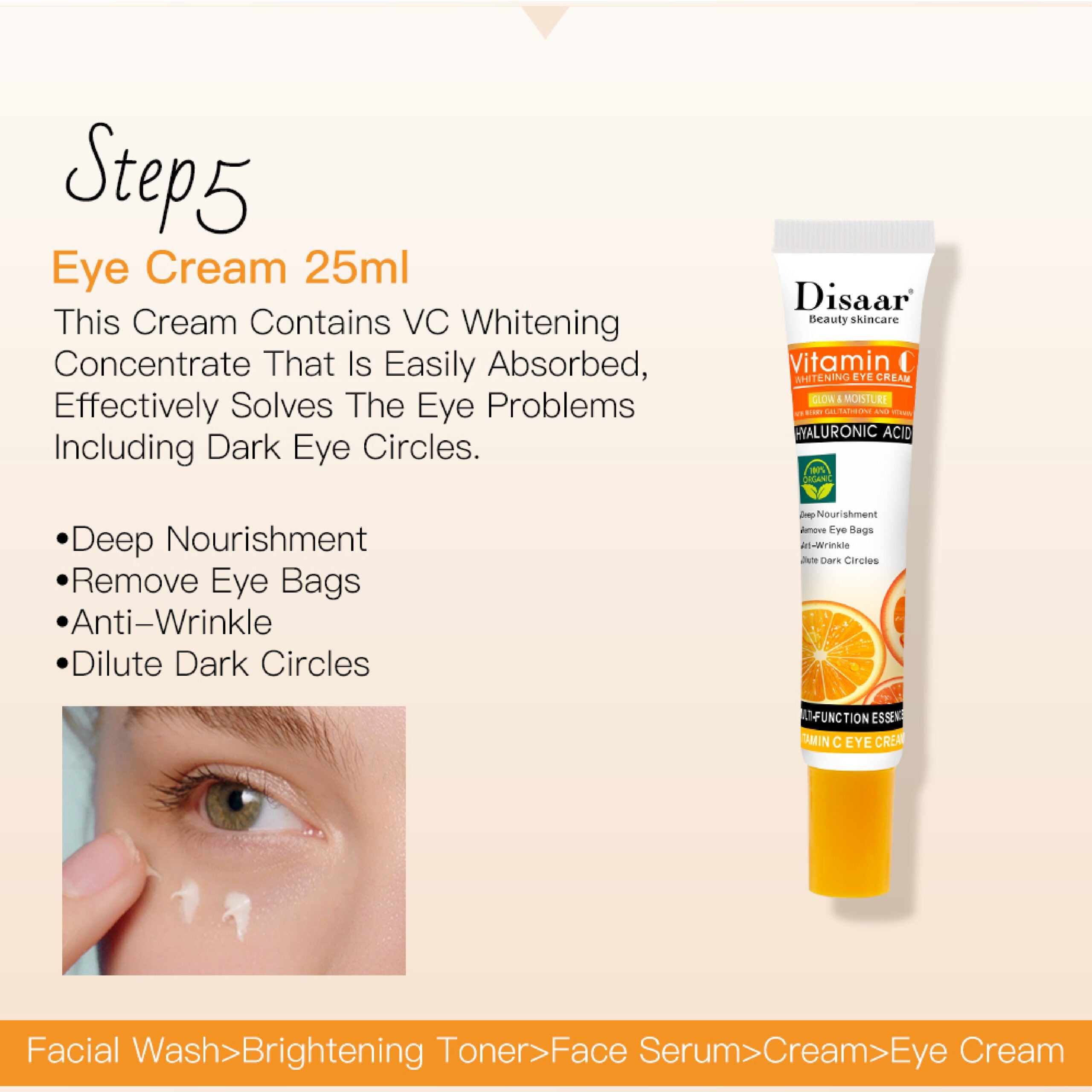Disaar Vitamin C Facial Skin Care Series 5Pcs Set Disaar