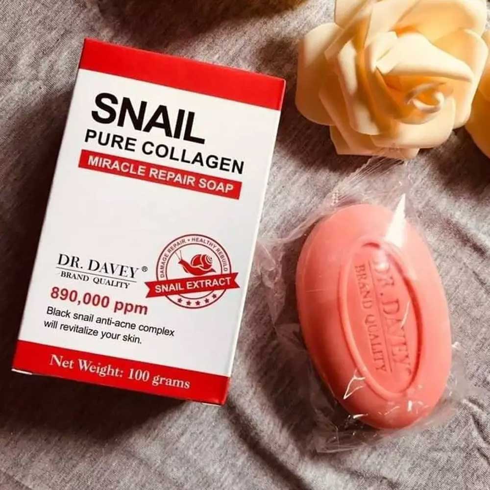 Dr.Davey Snail Pure Collagen Miracle Repair Soap - 100g DR.DAVEY
