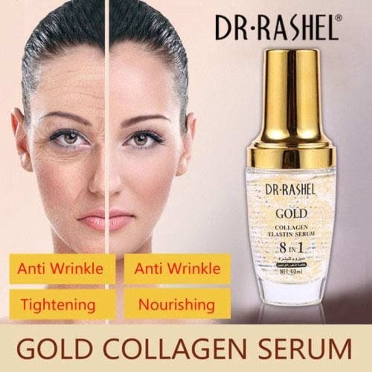 Dr.Rashel Gold Collagen Elastin Serum 8 In 1 Face Serum - 40ml DR.RASHEL
