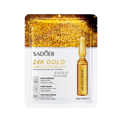 Sadoer 24K Gold Ampoule Serum Mask - 25g Sadoer