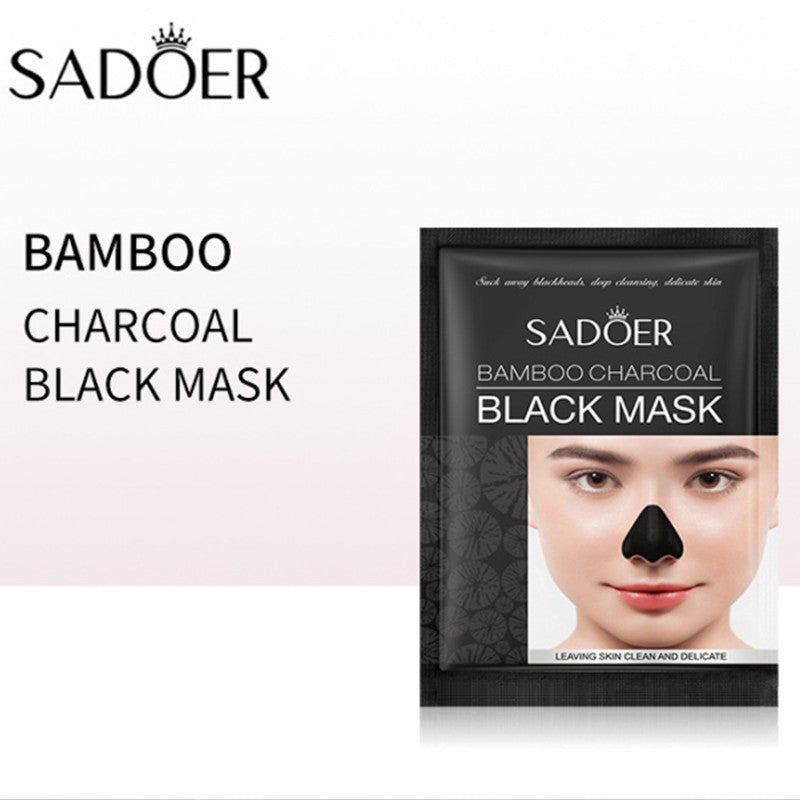 Sadoer Bamboo Charcoal Black Mask - 6gx10Pcs Sadoer