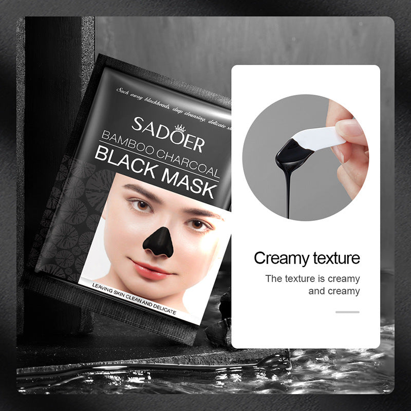 Sadoer Bamboo Charcoal Black Mask - 6gx10Pcs Sadoer