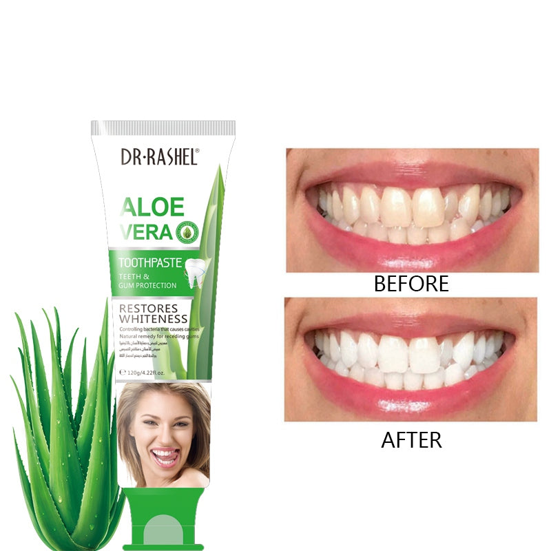 Dr.Rashel Aloe Vera Tooth Paste _ Restores Whiteness - 120g DR.RASHEL