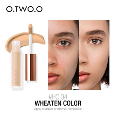 O.TWO.O Cosmetics Face Makeup High Cover Oil Control Long Lasting Liquid Concealer - 5.5g HC04 (WHEATEN COLOR) O.TWO.O
