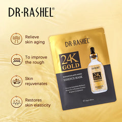 Dr.Rashel 24k Gold Radiance & Anti Aging Essence Mask - 25g DR.RASHEL