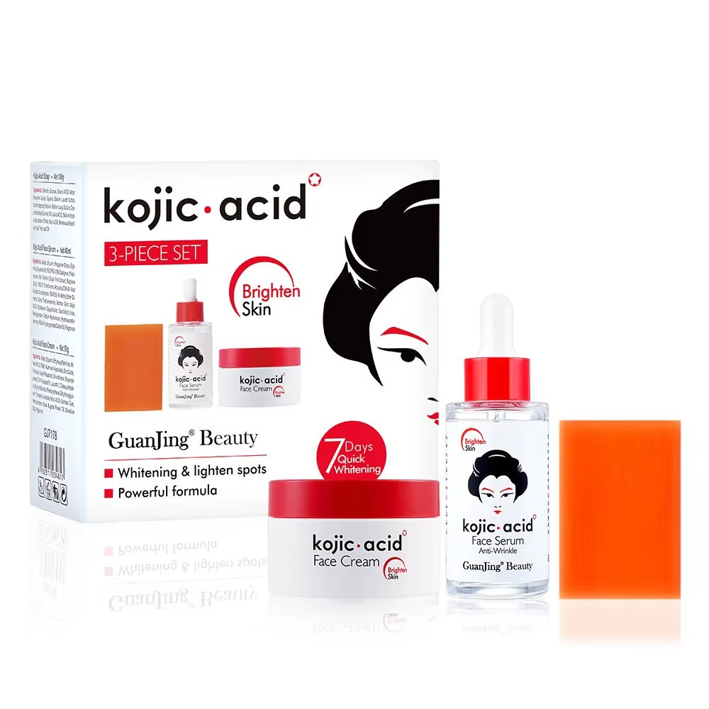 Guanjing Kojic.Acid Skin Care Series 3 Pcs Set GuanJing