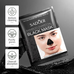 Sadoer Bamboo Charcoal Black Mask - 6gx10Pcs Sadoer