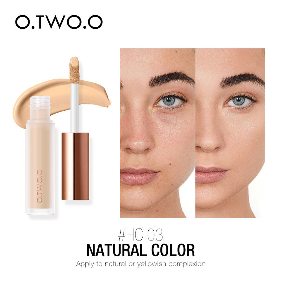 O.TWO.O Cosmetics Face Makeup High Cover Oil Control Long Lasting Liquid Concealer - 5.5g HC03 (NATURAL COLOR) O.TWO.O