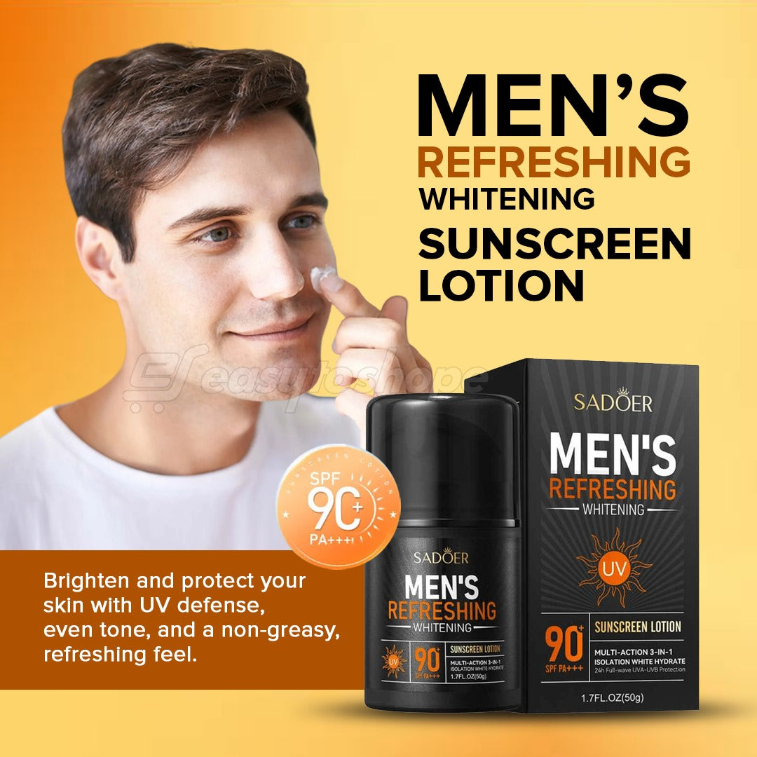 Men’s Summer Skincare Duo by Sadoer – SPF 90 Sunscreen + Oil Control Face Cleanser Sadoer