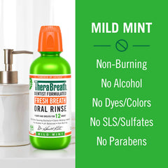 TheraBreath Oral Rinse Mild Mint 473mL Thera Breath