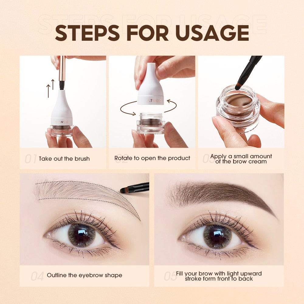 O.TWO.O Natural Shaping Dyeing Eyebrow Cream - 5g O.TWO.O