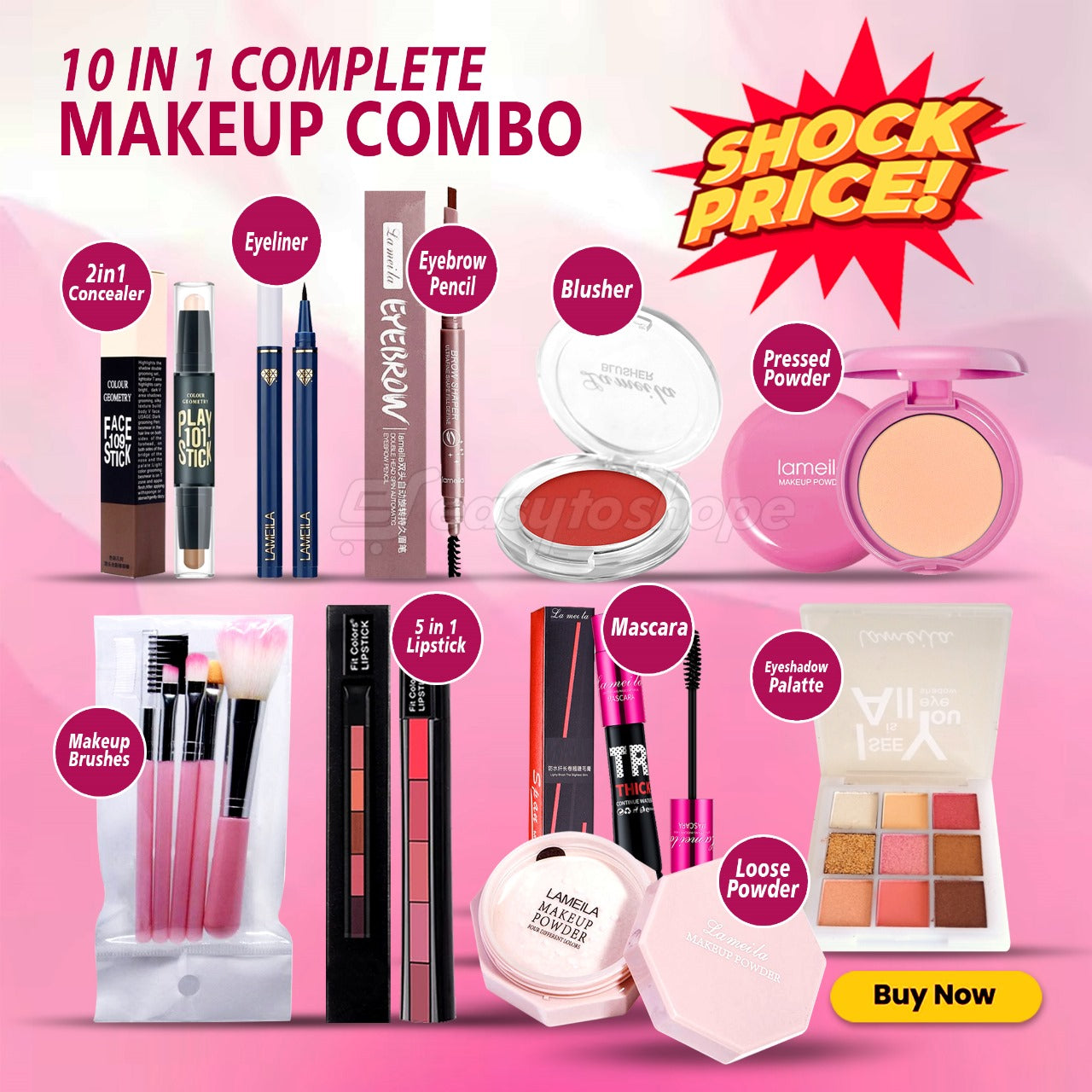 10 IN 1 MUST HAVE MAKEUP COMBO O.TWO.O