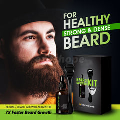 Prorgano 2 IN 1 Beard Growth Kit - Growth Activator + Derma Roller PRORGANO