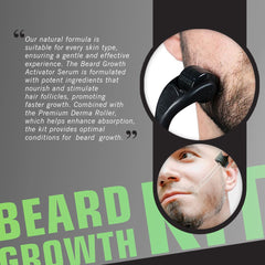 Prorgano 2 IN 1 Beard Growth Kit - Growth Activator + Derma Roller PRORGANO