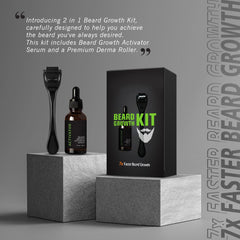 Prorgano 2 IN 1 Beard Growth Kit - Growth Activator + Derma Roller PRORGANO