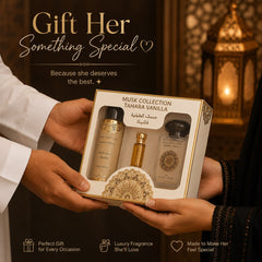 Gulf Orchid Musk Collection Tahara Vanilla Gift Set Fragrance Gift Set – Musk & Vanilla Gift Set for Women Gulf Orchid