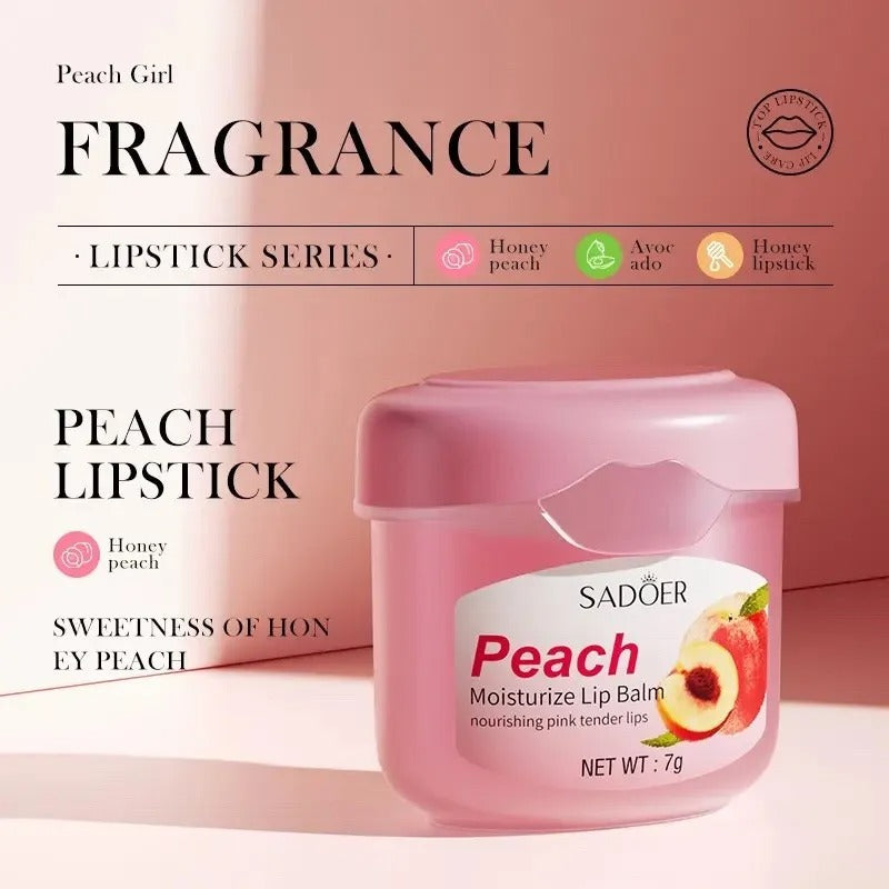 Sadoer Anti-Cracking Moisturize Nourish Lip Balm - Peach Sadoer