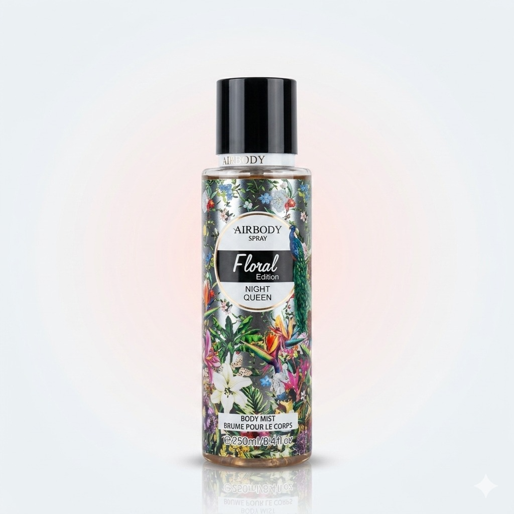 Airbody Airbody Floral Edition Night Queen Body Mist 250ml bottle and packaging