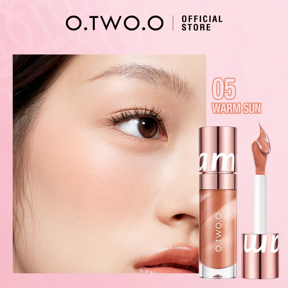 O.TWO.O 2025 New Arrival Liquid Blush in Pink Nude Brown Face Makeup Option #5 Glo Arabia