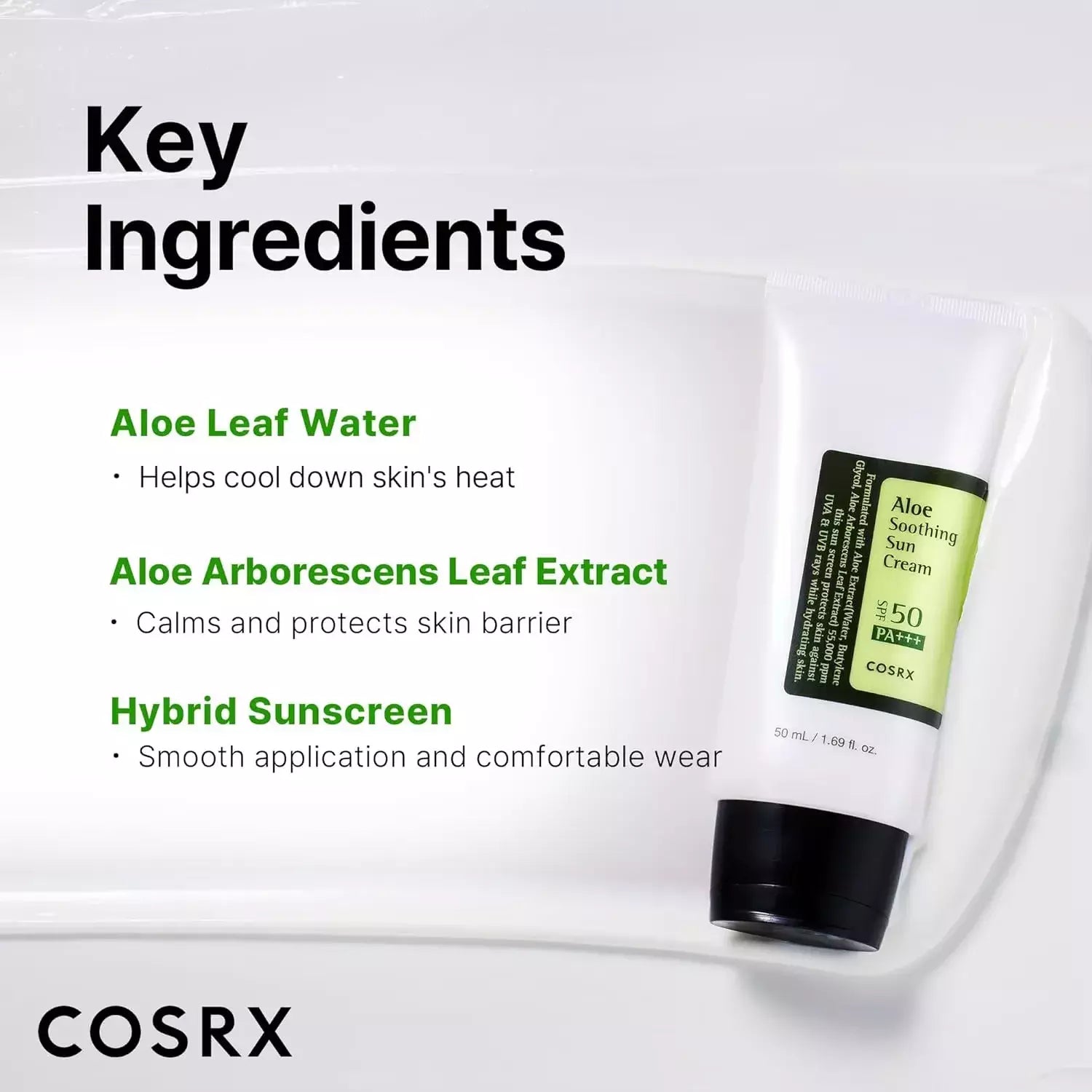 Cosrx Aloe Soothing Sun Cream SPF50 + 50ml COSRX