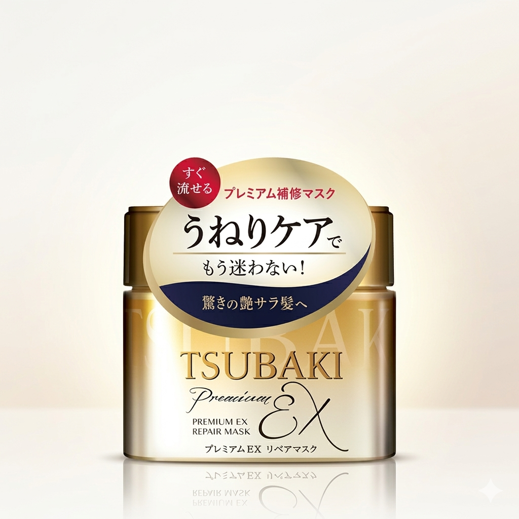 Tsubaki Premium EX Repair Mask (Yellow) Glo Arabia