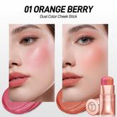 O.TWO.O Two-Color Blush Stick Berry #1 Glo Arabia