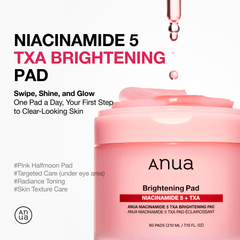 Anua Niacinamide 5 TXA Brightening Pad – 210ml (60 ea) Anua